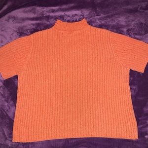 First issue a Liz Claiborne Company orange turtle neck short sleeve sweater